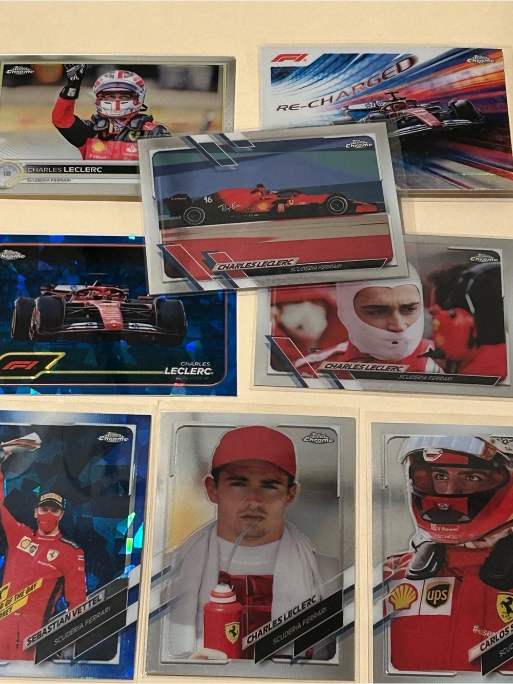 Ferrari Topps Cards Lot 8 Cards Sapphire and More